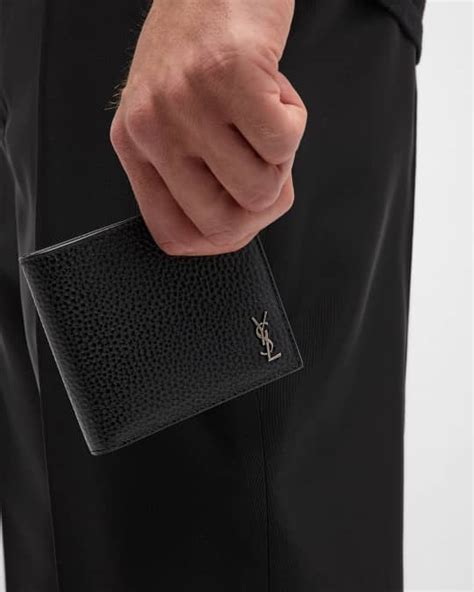 ysl card wallet men|men's ysl pebbled leather wallet.